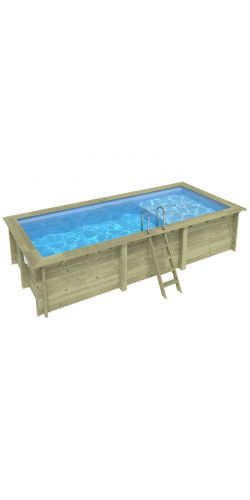 Piscine bois Aqua 6,10 x 2,85 x h1,31m avec plage