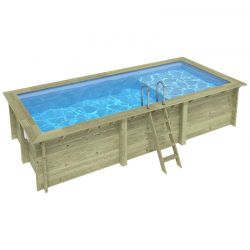 Piscine bois Aqua 6,10 x 2,85 x h1,31m avec plage