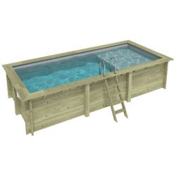 Piscine bois Aqua 6,10 x 2,85 x h1,31m avec plage
