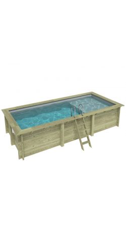 Piscine bois Aqua 6,10 x 2,85 x h1,31m avec plage