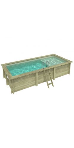 Piscine bois Aqua 6,10 x 2,85 x h1,31m avec plage