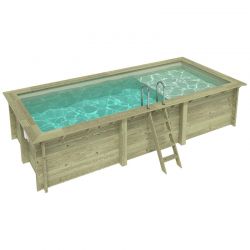 Piscine bois Aqua 6,10 x 2,85 x h1,31m avec plage