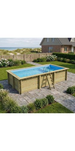 Piscine bois Aqua 6,10 x 2,85 x h1,31m avec plage