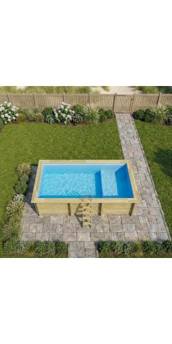 Piscine bois Aqua 6,10 x 2,85 x h1,31m avec plage