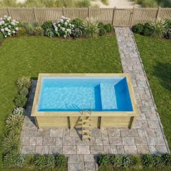 Piscine bois Aqua 6,10 x 2,85 x h1,31m avec plage