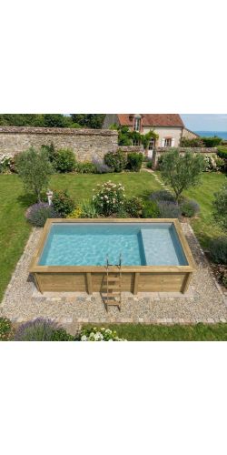 Piscine bois Aqua 6,10 x 2,85 x h1,31m avec plage