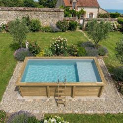 Piscine bois Aqua 6,10 x 2,85 x h1,31m avec plage