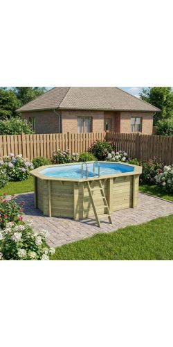 Piscine bois Nemo 4,30 x 3,00 x h1,31m avec plage