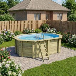 Piscine bois Nemo 4,30 x 3,00 x h1,31m avec plage