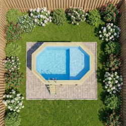 Piscine bois Nemo 4,30 x 3,00 x h1,31m avec plage