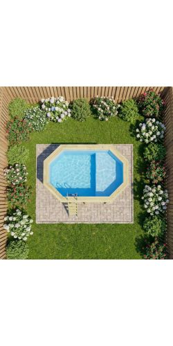 Piscine bois Nemo 4,30 x 3,00 x h1,31m avec plage