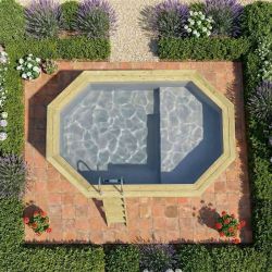 Piscine bois Nemo 4,30 x 3,00 x h1,31m avec plage