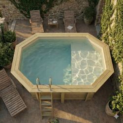 Piscine bois Nemo 4,30 x 3,00 x h1,31m avec plage
