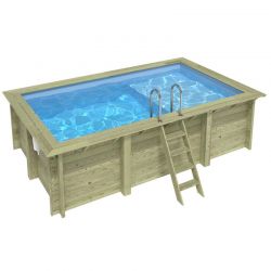 Piscine bois Aqua 4,65 x 2,85 x h1,24m avec plage