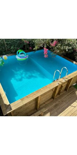 Piscine bois Aqua 4,65 x 2,85 x h1,24m avec plage