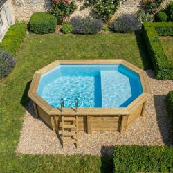 Piscine bois Nemo 4,30 x 3,00 x h1,18m avec plage