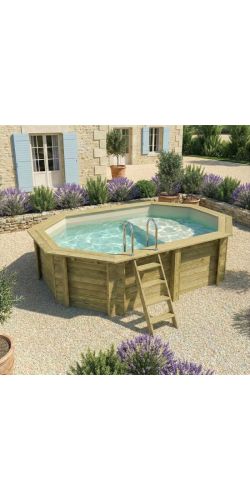 Piscine bois Nemo 4,30 x 3,00 x h1,18m avec plage