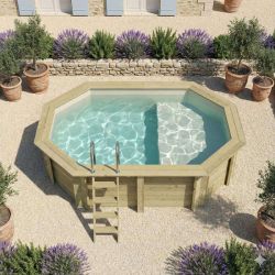 Piscine bois Nemo 4,30 x 3,00 x h1,18m avec plage
