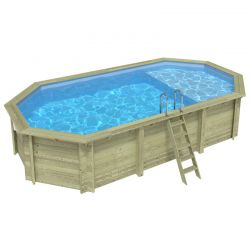 Piscine bois Nemo 7,30 x 3,97 x h1,45m avec plage immergée