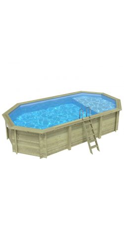 Piscine bois Nemo 7,30 x 3,97 x h1,45m avec plage immergée