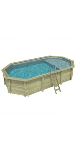 Piscine bois Nemo 7,30 x 3,97 x h1,45m avec plage immergée