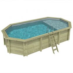 Piscine bois Nemo 7,30 x 3,97 x h1,45m avec plage immergée