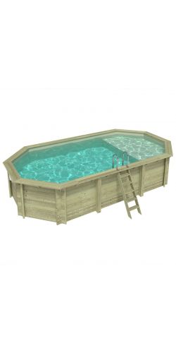 Piscine bois Nemo 7,30 x 3,97 x h1,45m avec plage immergée