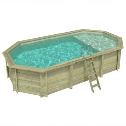 Piscine bois Nemo 7,30 x 3,97 x h1,45m avec plage immergée