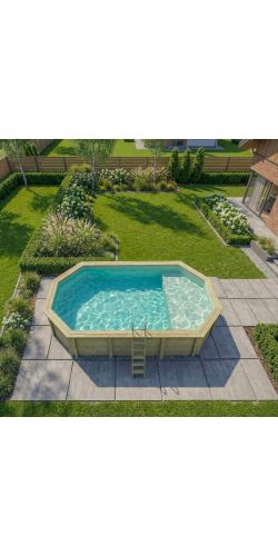 Piscine bois Nemo 7,30 x 3,97 x h1,45m avec plage immergée