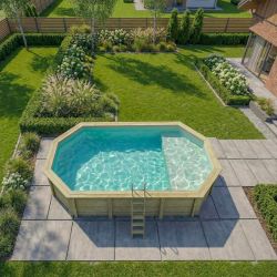 Piscine bois Nemo 7,30 x 3,97 x h1,45m avec plage immergée