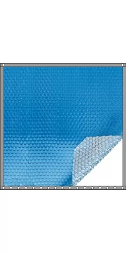 Bâche à bulles Quatro 400 microns bleu - argent