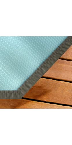 Bâche à bulles luxe SolGuard pour piscine bois Sunbay Gre hexagonale