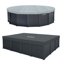 Bâche de protection pour piscine Intex Graphite ou Sequoia