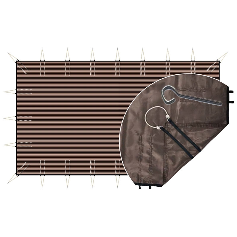 Bâche d'hivernage filtrante classic sandows + pitons inox Bâche d'hivernage filtrante classic sandows + pitons inox