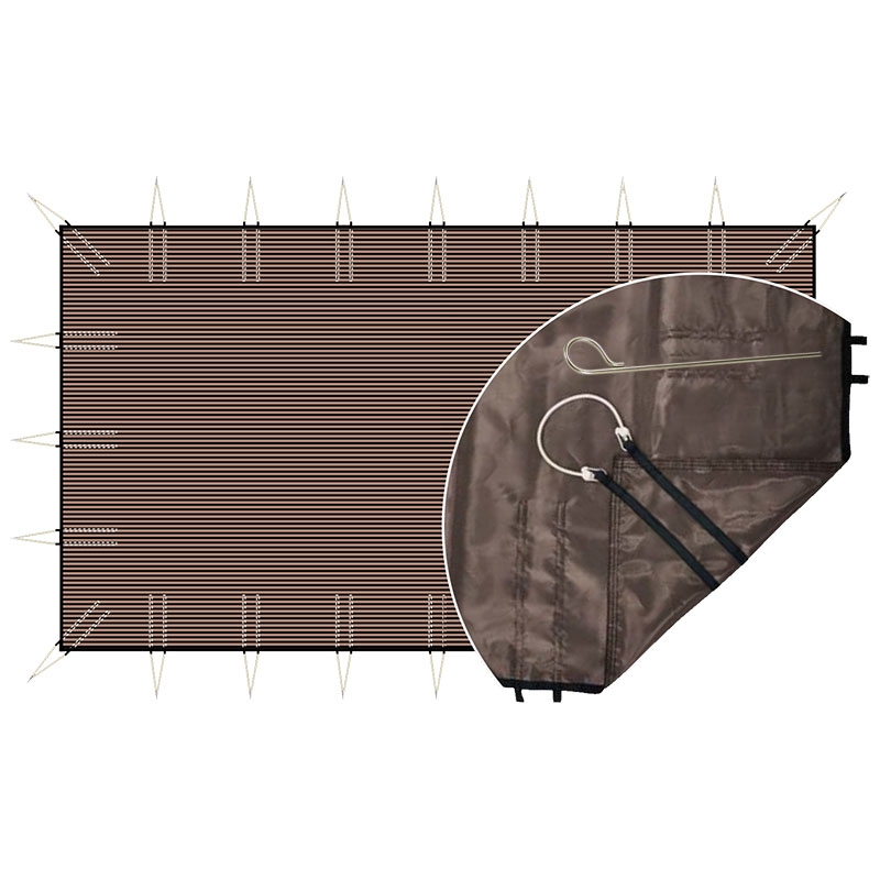 Bâche d'hivernage filtrante classic sandows + pitons gazon Bâche d'hivernage filtrante classic sandows + pitons gazon