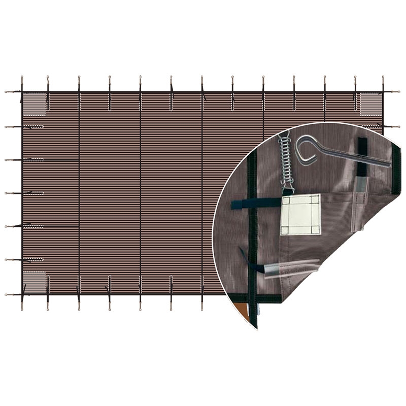 Bâche d'hivernage filtrante luxe ressorts + pitons inox Bâche d'hivernage filtrante luxe ressorts + pitons inox