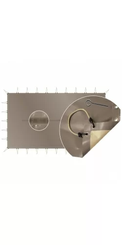 Bâche d'hivernage opaque luxe sandows + pitons inox