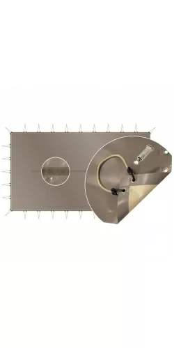 Bâche d'hivernage opaque luxe sandows + pitons douille