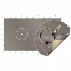 Bâche d'hivernage opaque classic sandows + pitons douille Bâche d'hivernage opaque classic sandows + pitons douille