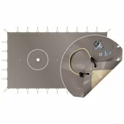 Bâche d'hivernage opaque classic sandows + pitons bois Bâche d'hivernage opaque classic sandows + pitons bois