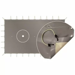 Bâche d'hivernage opaque classic sandows + pitons gazon Bâche d'hivernage opaque classic sandows + pitons gazon