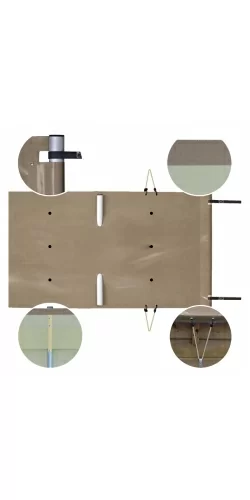 Bâche à barres pour piscine bois