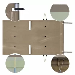 Bâche à barres pour piscine bois
