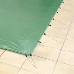 Bâche d'hivernage opaque luxe fixation pitons escamotable Bâche d'hivernage opaque luxe fixation pitons escamotable