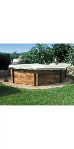 Bâche d'hivernage opaque classic pour piscine bois
