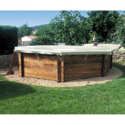 Bâche d'hivernage opaque classic pour piscine bois