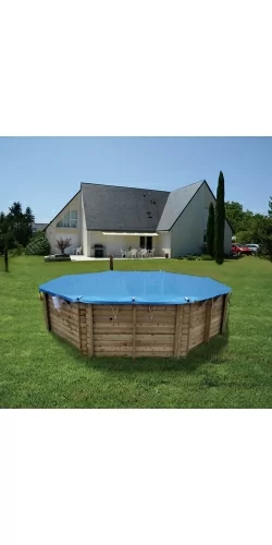 Bâche à barres pour piscine bois