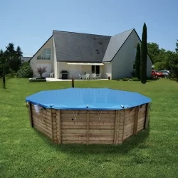 Bâche à barres pour piscine bois