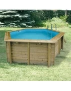 Piscines bois hexagonales