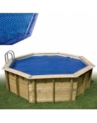 Bâche à bulles pour piscines bois
